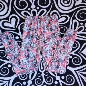 3/$25 Union jack British american punk legging
